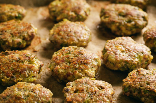istock Turkey fritters with broccoli and leek , cooking process. 835800992