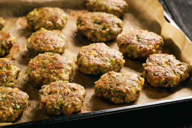 istock Turkey fritters with broccoli and leek , cooking process. 835801700
