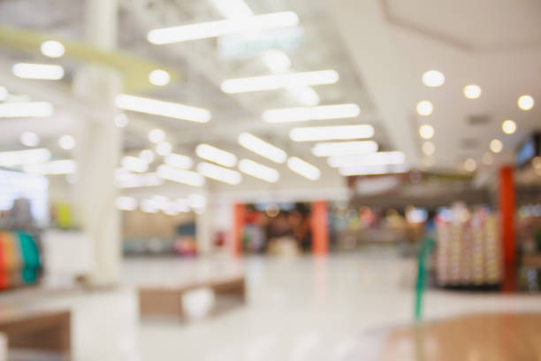 istock Abstract blur shopping mall background with bokeh light 835801834