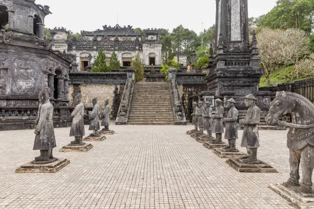 Photo of Tomb of Khai Dinh emperor in Hue, Vietnam. A UNESCO World Heritage Site