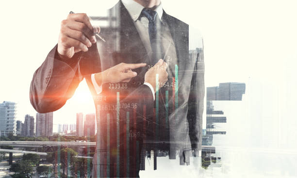 istock Businessman draw diagrams . Mixed media 835806712
