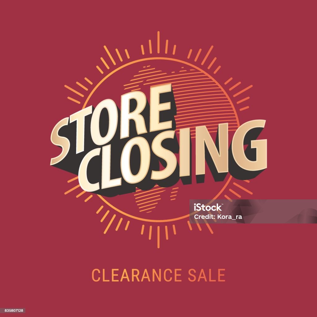 Store Closing Graphics Store Closing Vector Banner Illustration Stock Illustration - Download ...