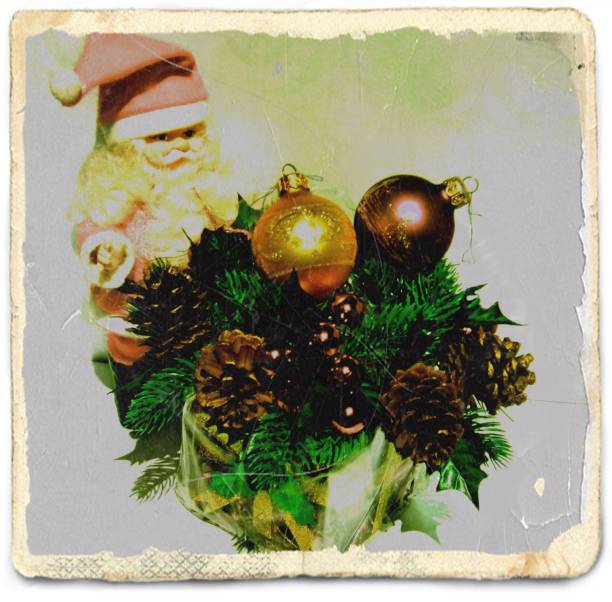 istock Retro Christmass and New Years Greeting Card 835809714