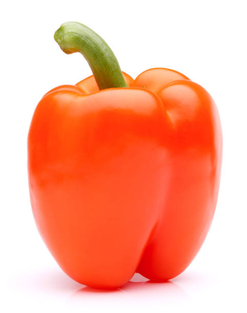 istock Orange sweet bell pepper isolated on white background cutout 835813922