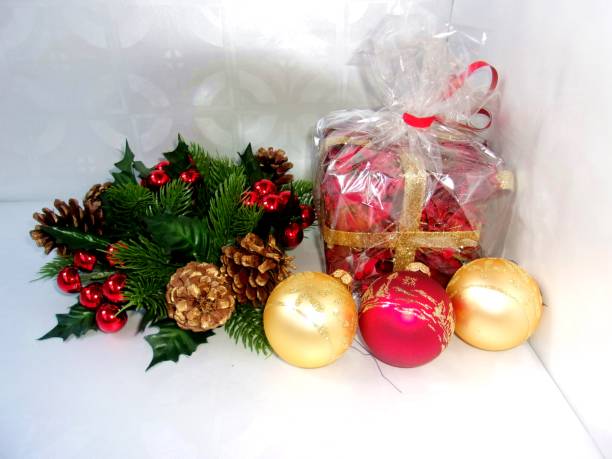 istock Traditional Christmas Wreath with balls 835820412