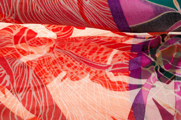 istock Fabric silk texture. abstract painting 835820586