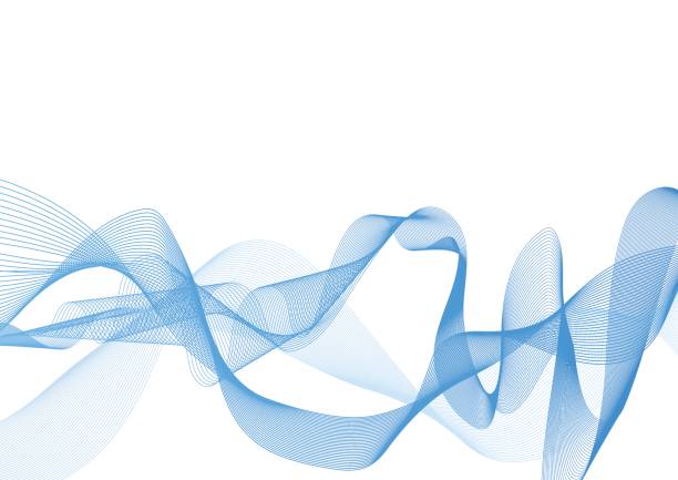 istock Blue wave vector background for business presentation, Brochure or flyer design. Blue smoke on white background. Vector illustration 835822186