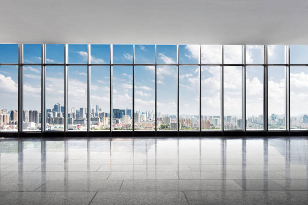 istock empty office with cityscape of modern city 835825994