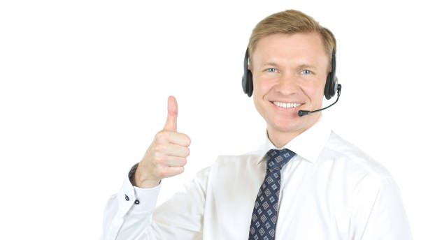 istock Thumbs Up by Call Center Operator, Helpline Agent 835828418