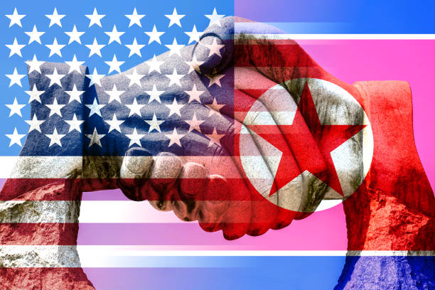 istock Peace between US and North Korea with handshake 835832466