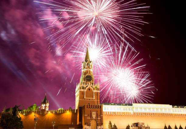 istock Fireworks over the Moscow Kremlin, Russia 835833050