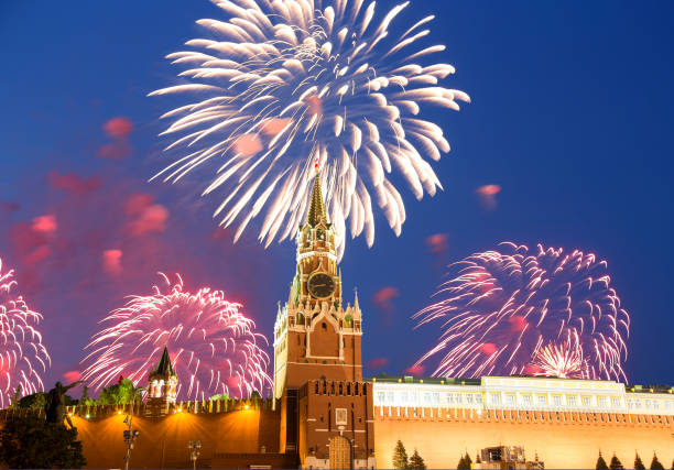 istock Fireworks over the Moscow Kremlin, Russia 835833052
