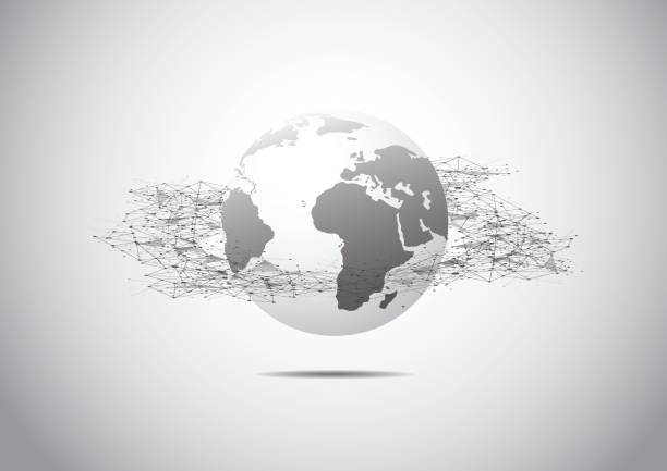 istock Global business network connection. World map point and line composition concept of global business. Vector Illustration 835833310