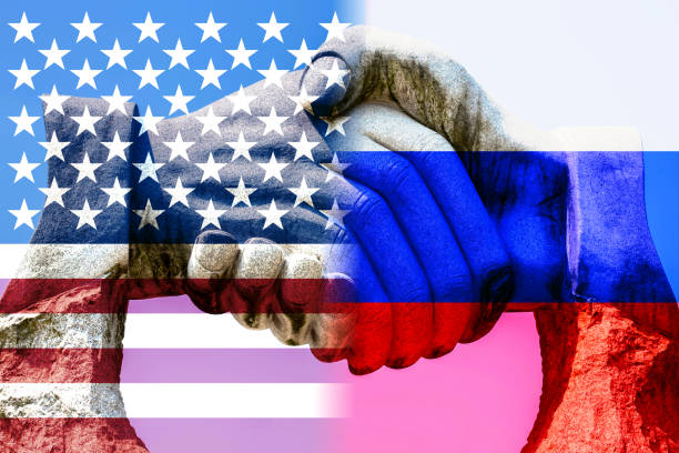 istock Friendship between US and Russia with handshake 835841254