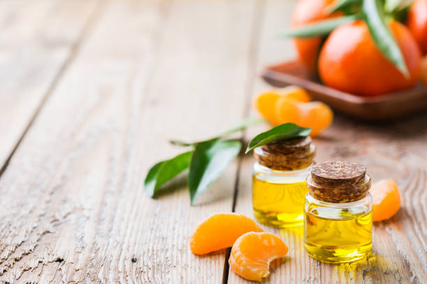 istock Organic essential tangerine, mandarin, clementine oil 835846594