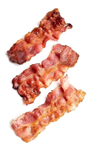 istock Grilled slices of ham meat isolated. 835846862