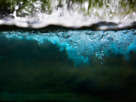 Water ripples in the stream