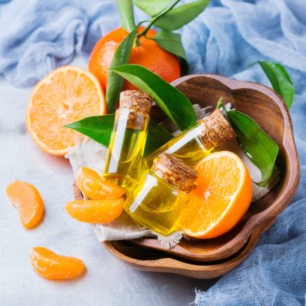 istock Organic essential tangerine, mandarin, clementine oil 835853080