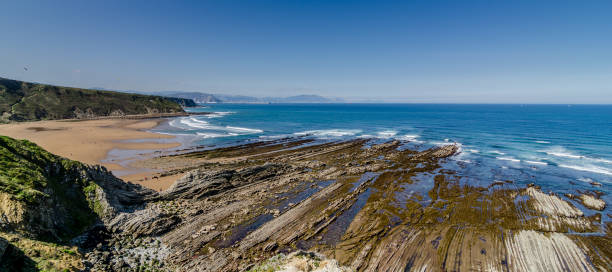 Detail of the coast cliffs in Sopelana Detail of the coast cliffs in Sopelana, Basque Country sopelana stock pictures, royalty-free photos & images