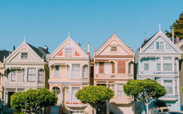 istock Victorian architecture: San Francisco colorful houses. 835856032