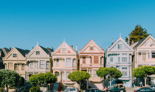 istock Victorian architecture: San Francisco colorful houses. 835856036