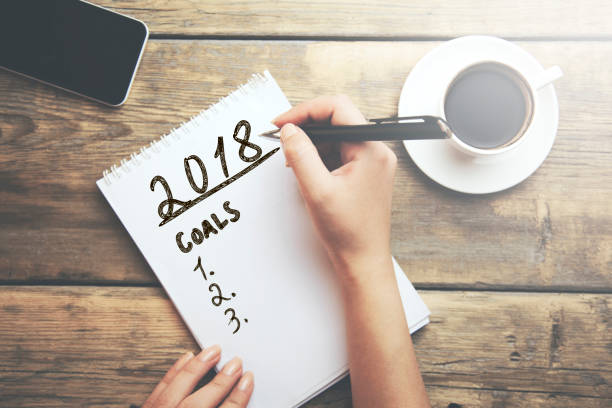 istock business woman written 2018 goals text 835861124