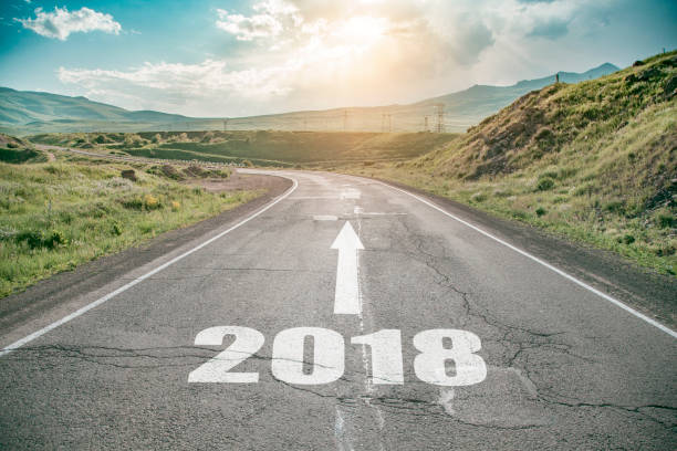 istock 2018 - New Year - street with arrow 835861230