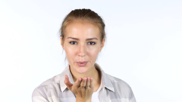 istock Flying kiss By Beautiful Girl , Young Student 835868588