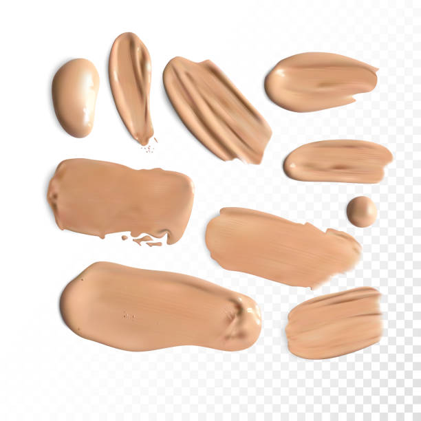 istock Cosmetic concealer smear strokes, tone cream smudged Vector 835871126