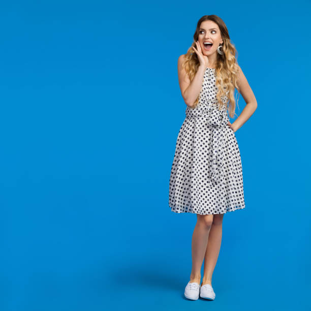 istock Happy Shouting Young Woman On Blue Background 835875214