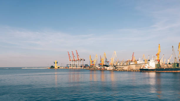 istock View of the seaport in the evening 835878680