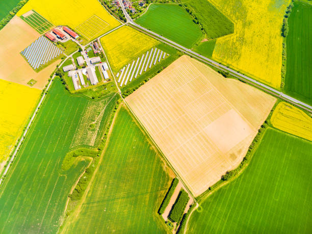 istock Aerial view to Czech countryside. 835879434