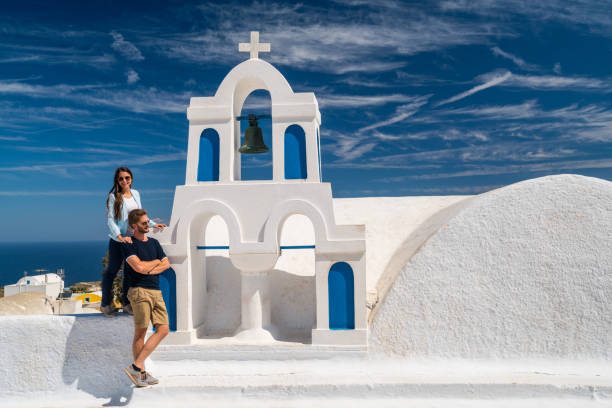 istock tourist couple at greek chapel 835881832