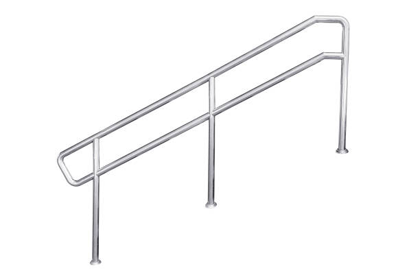 istock Stainless steel staircase railing. 835881910