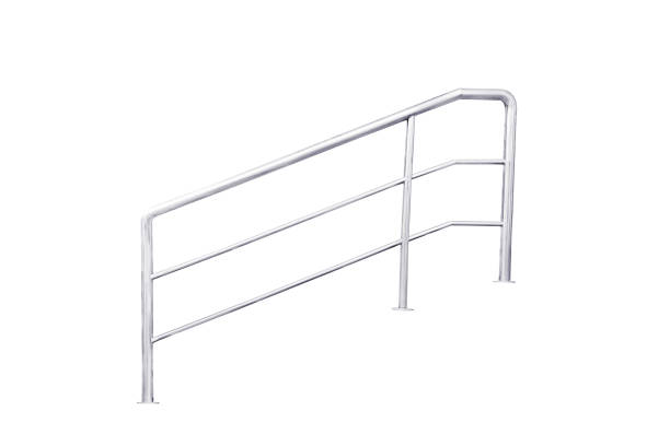 istock Stainless steel staircase railing. 835881964