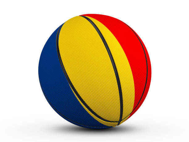istock Basketball ball Romania flag 835882422