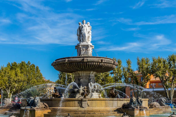 istock Fountain of de La Rotonde Aix en Provence 835889618