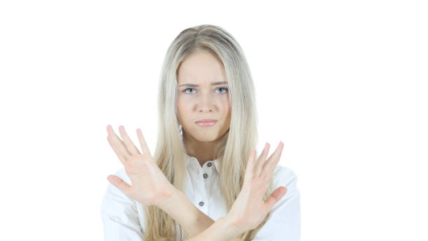 istock Stop, Rejecting Gesture, No By Woman , , White Background 835892636