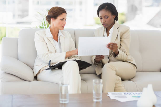 istock Businesswomen planning together on the sofa 835895326