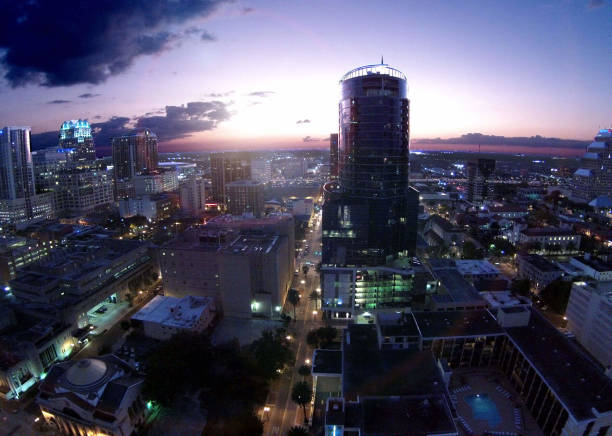 istock Downtown Orlando Aerial Twilight shot 835895698
