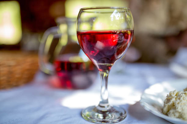 istock Two glasses of red wine 835896098