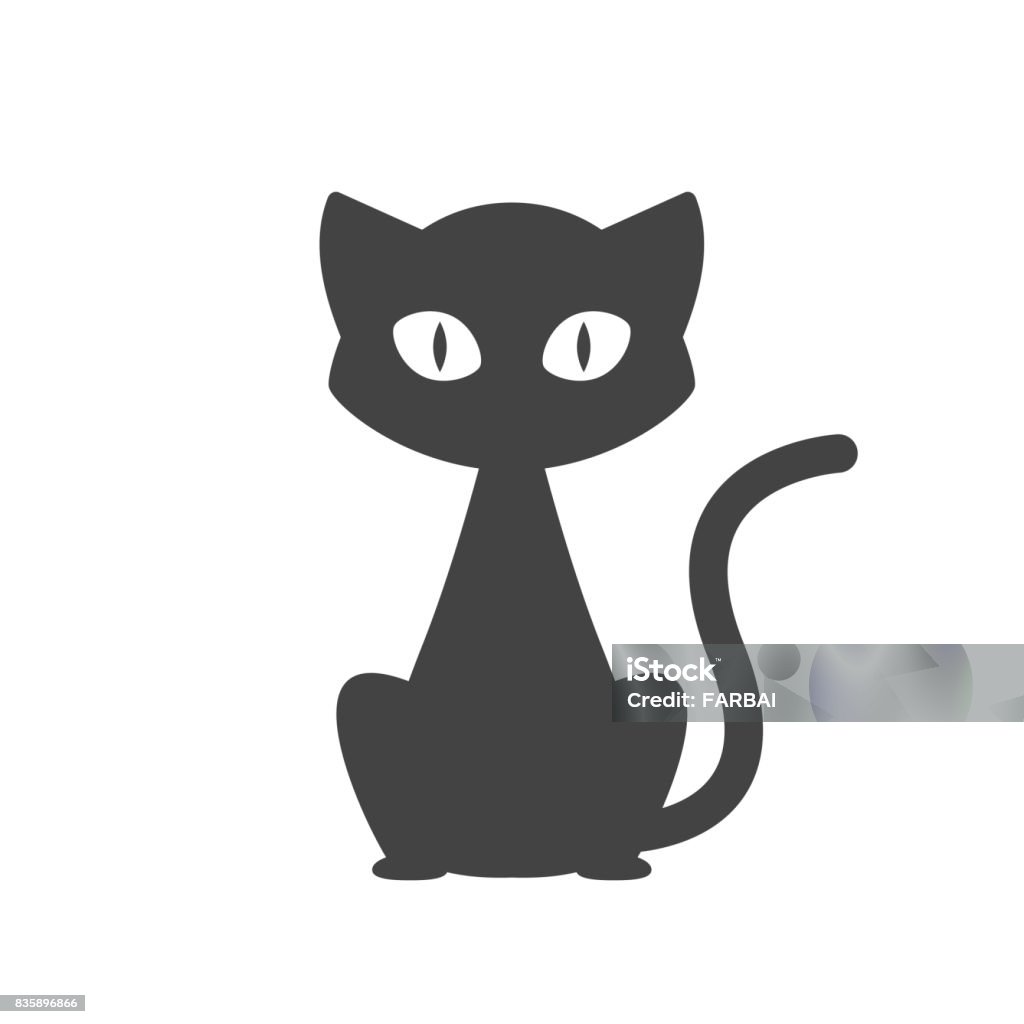 Black cat vector Vector element Animal stock vector