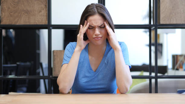 istock Headache, Frustrated Depressed  Brunette Woman 835896944
