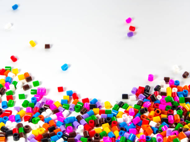istock Texture of multicolor beads, colorful background 835900906