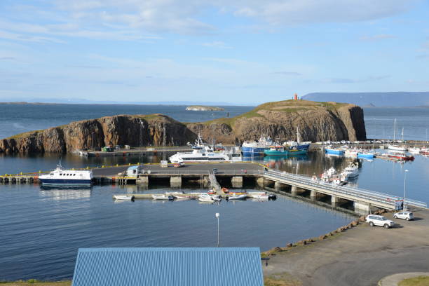 Harbour of von Stykkisholmur, Iceland Harbour of von Stykkisholmur, Iceland gebäude stock pictures, royalty-free photos & images