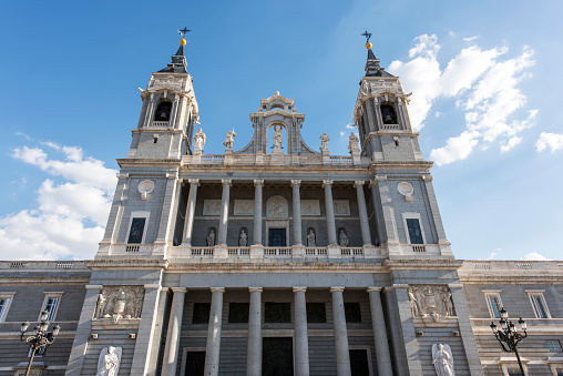 The Cathedral of Saint Mary the Royal of La Almudena in Madrid, Spain.