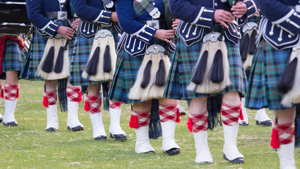 istock Bagpipe Players in a Scottish Pipe Band 835903080
