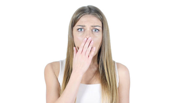 istock Astonised Woman in Shock, White Background 835903830