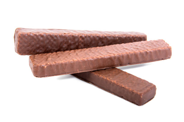 istock Chocolate wafers isolated on white background.Chocolate wafers bar isolated 835906340