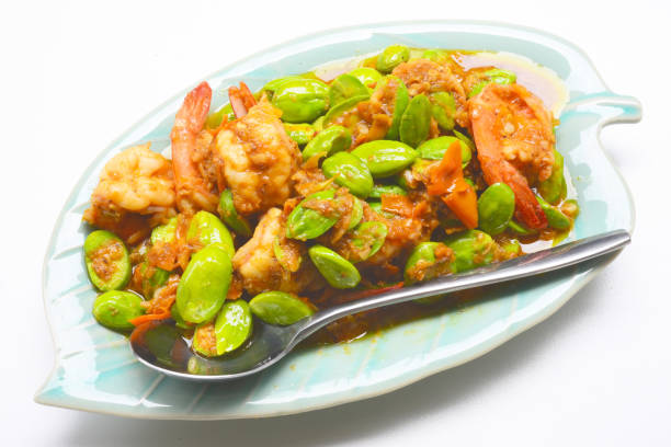 istock Stir-fried Stink Bean with Prawn, Asian Food 835906638